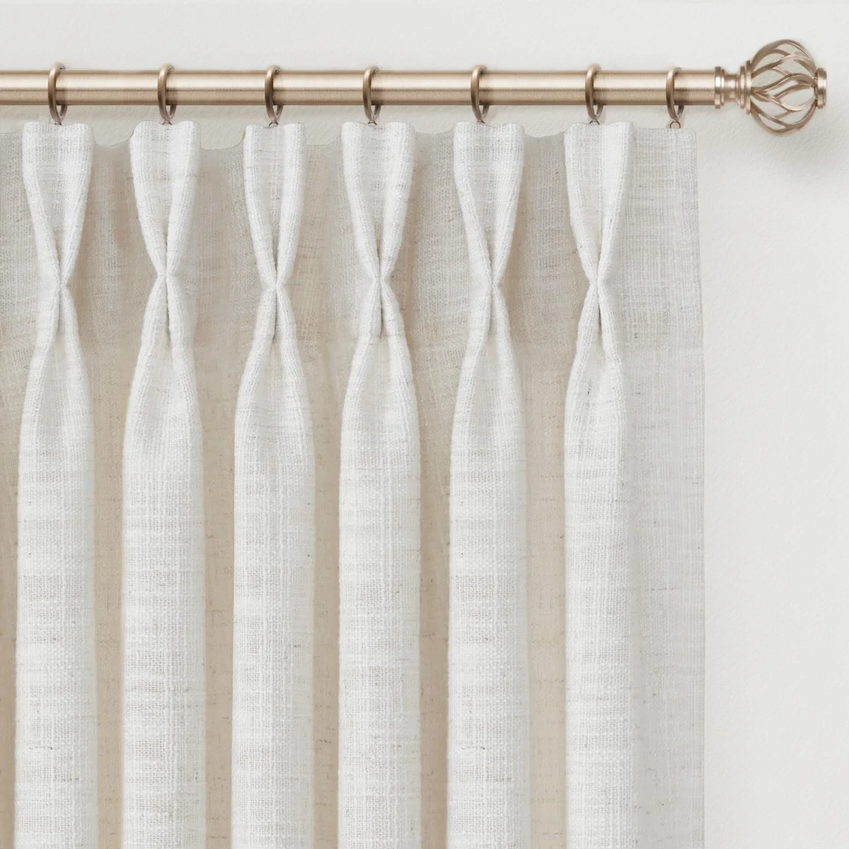INOVADAY Linen Pinch Pleated Curtain Panels