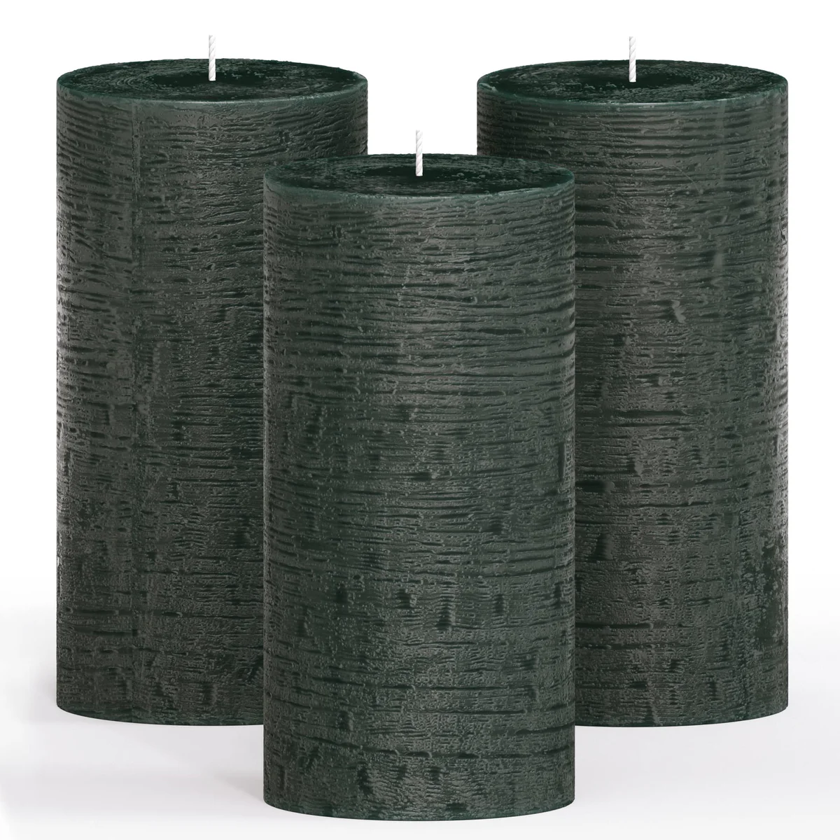 CANDWAX Pillar Candles - 6 Pack Unscented Wax Candles
