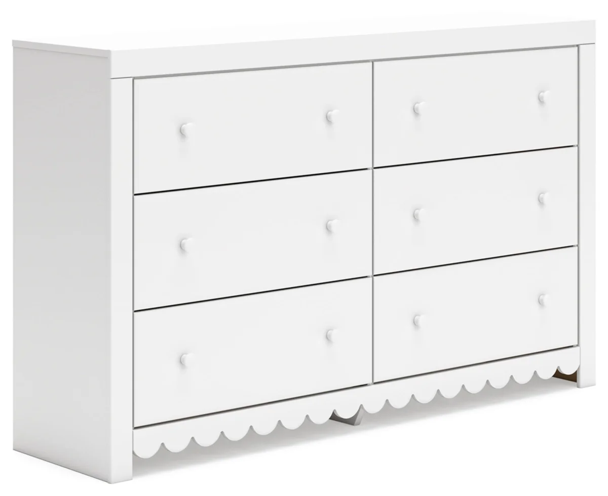 Signature Design by Ashley Mollviney White 6-Drawer Dresser