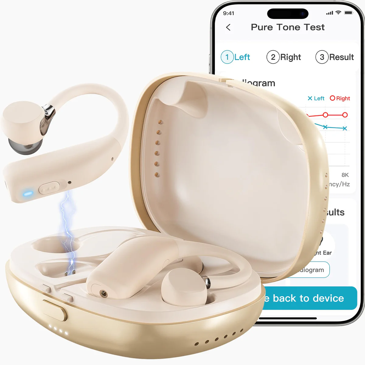 FLYSOUND Rechargeable Bluetooth OTC Hearing Aids for Adults