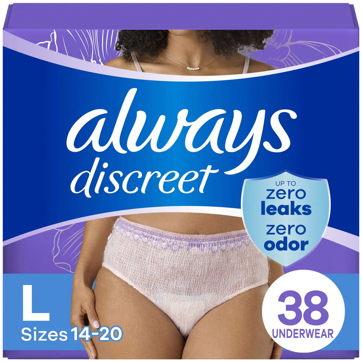 Always Discreet Adult Postpartum Incontinence Underwear 