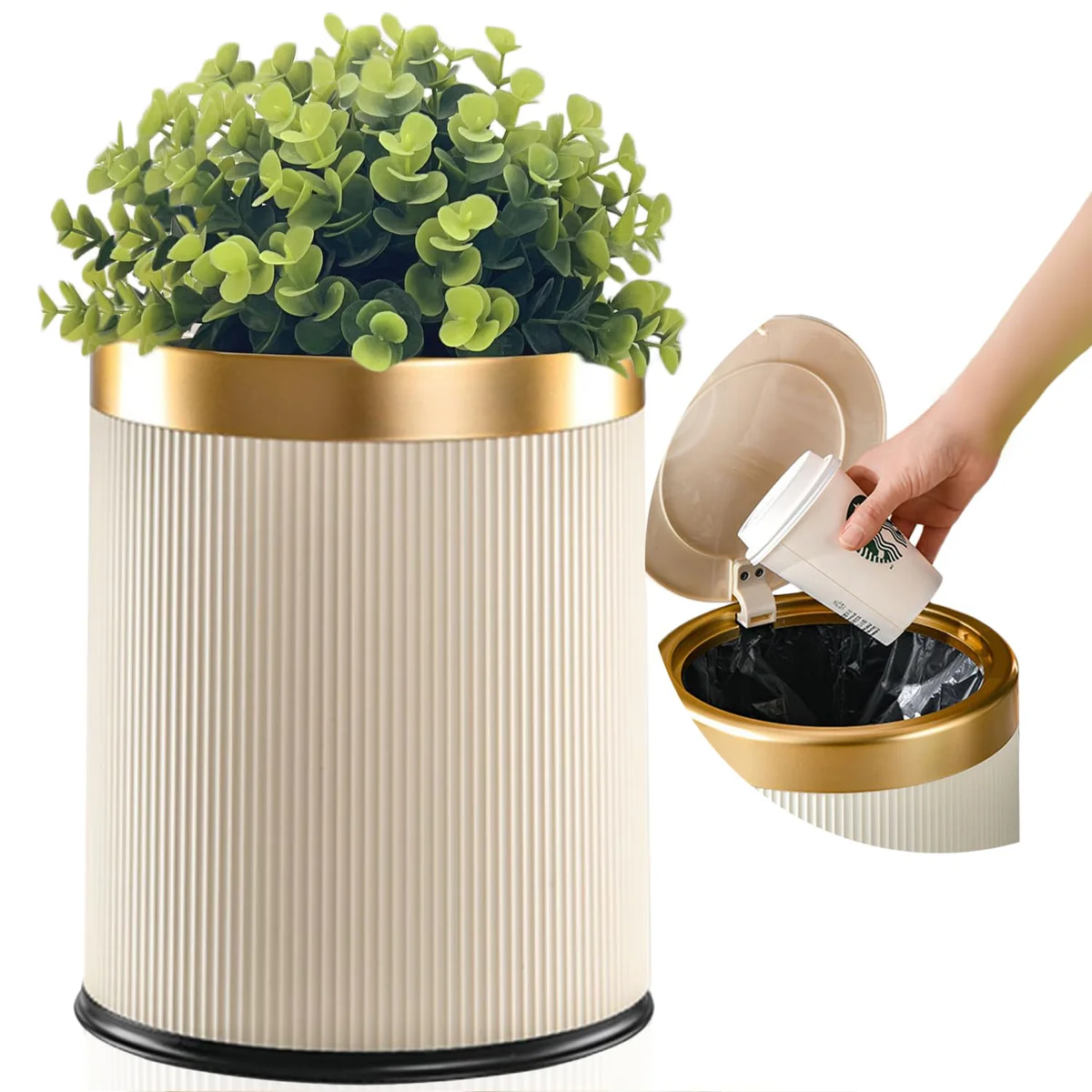 Yatmung Decorative Trash Can