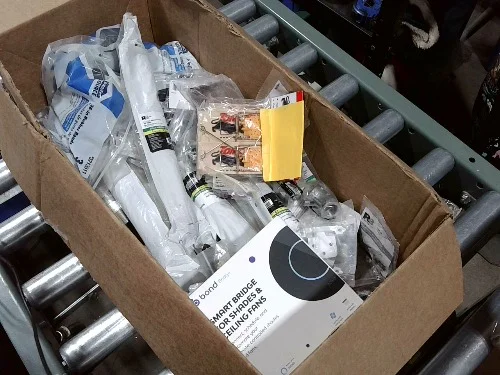 Box of Assorted Lowes Merch