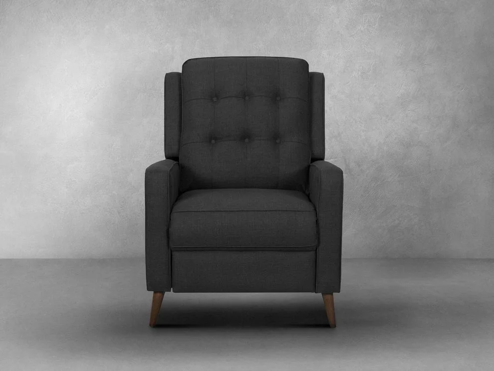 Abbyson Home Indio Fabric Pushback Recliner - Charcoal