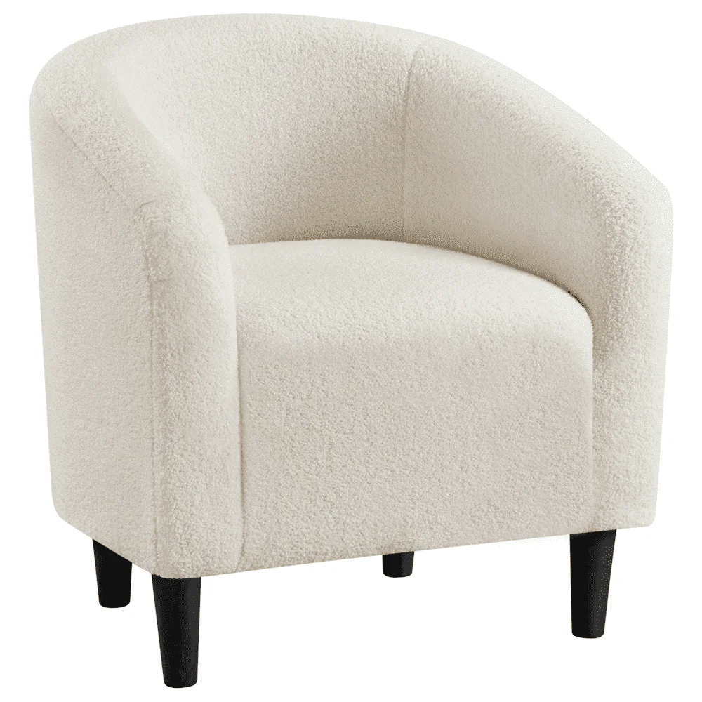 Yaheetech Upholstered Club Chair Accent Barrel Chair