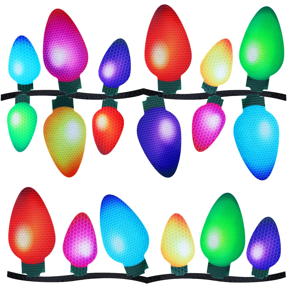 Outus Christmas Light Bulb Refrigerator Magnets