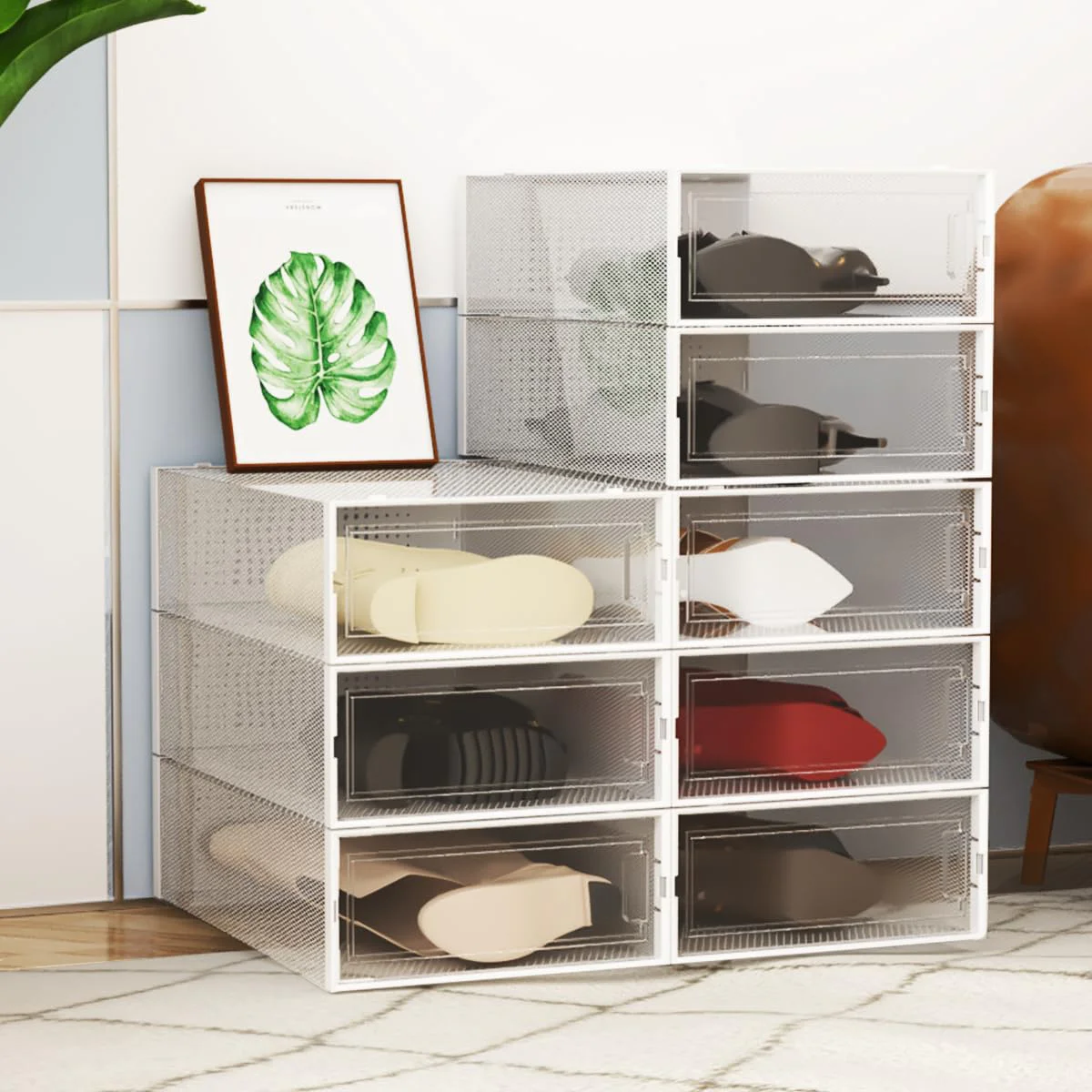 WAYTRIM Stackable Boots Storage Box