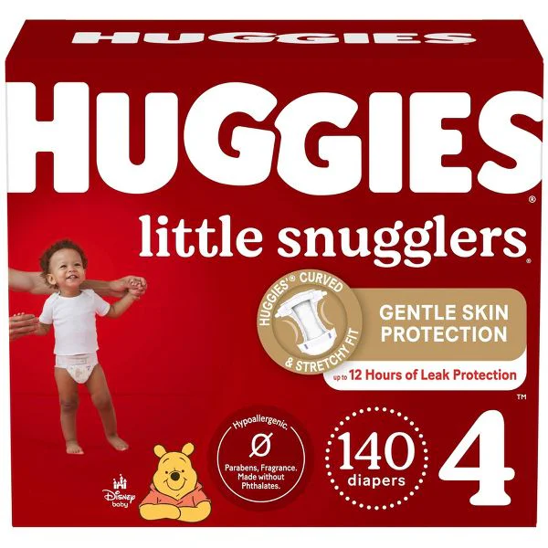 Huggies Little Snugglers Diapers - Size 4 (140ct)
