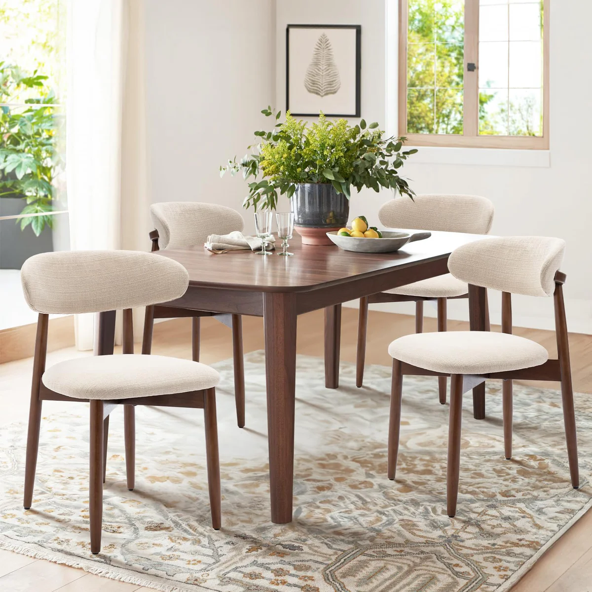 COLAMY Upholstered Parsons Dining Chairs