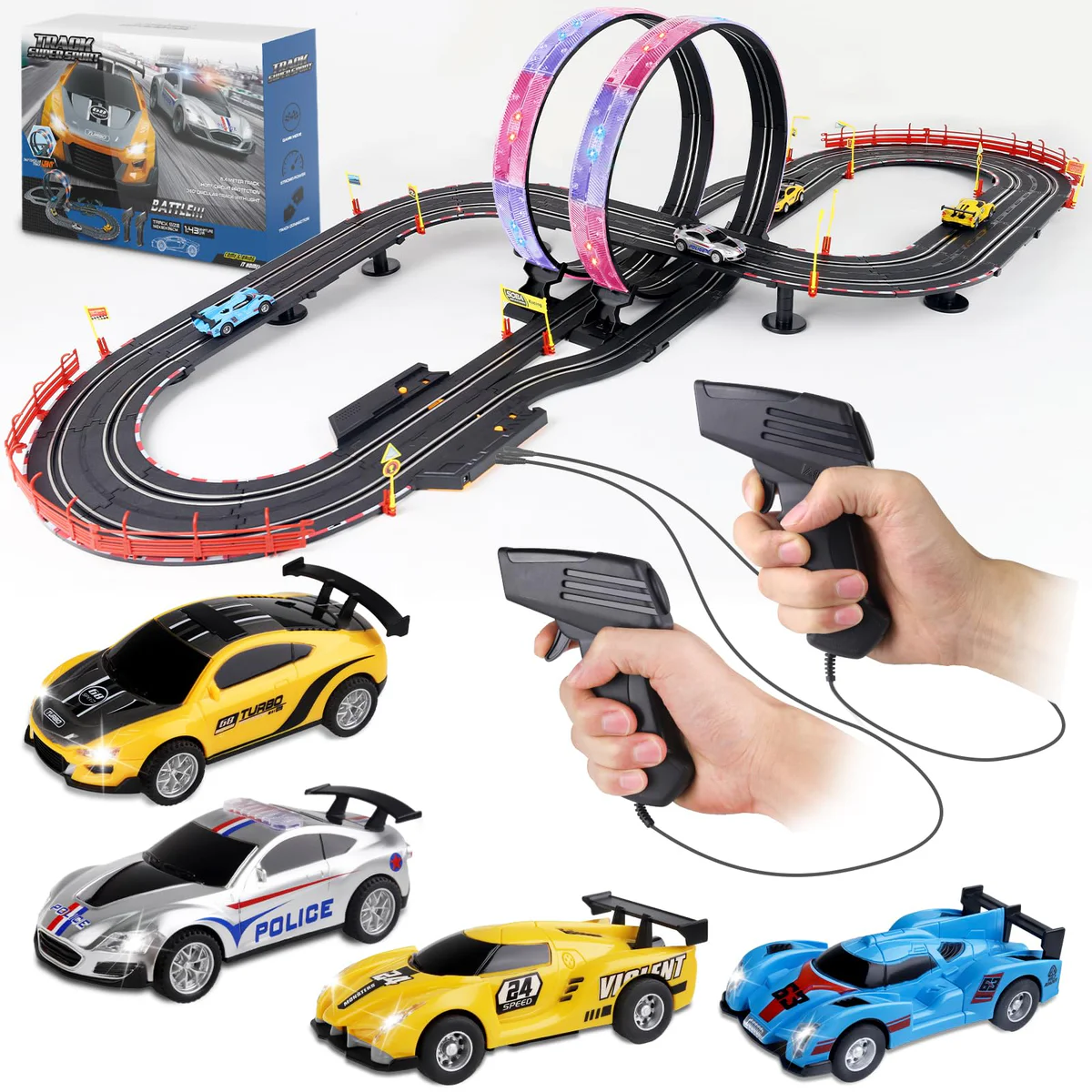 Pafolo Electric Slot Car Race Track Set