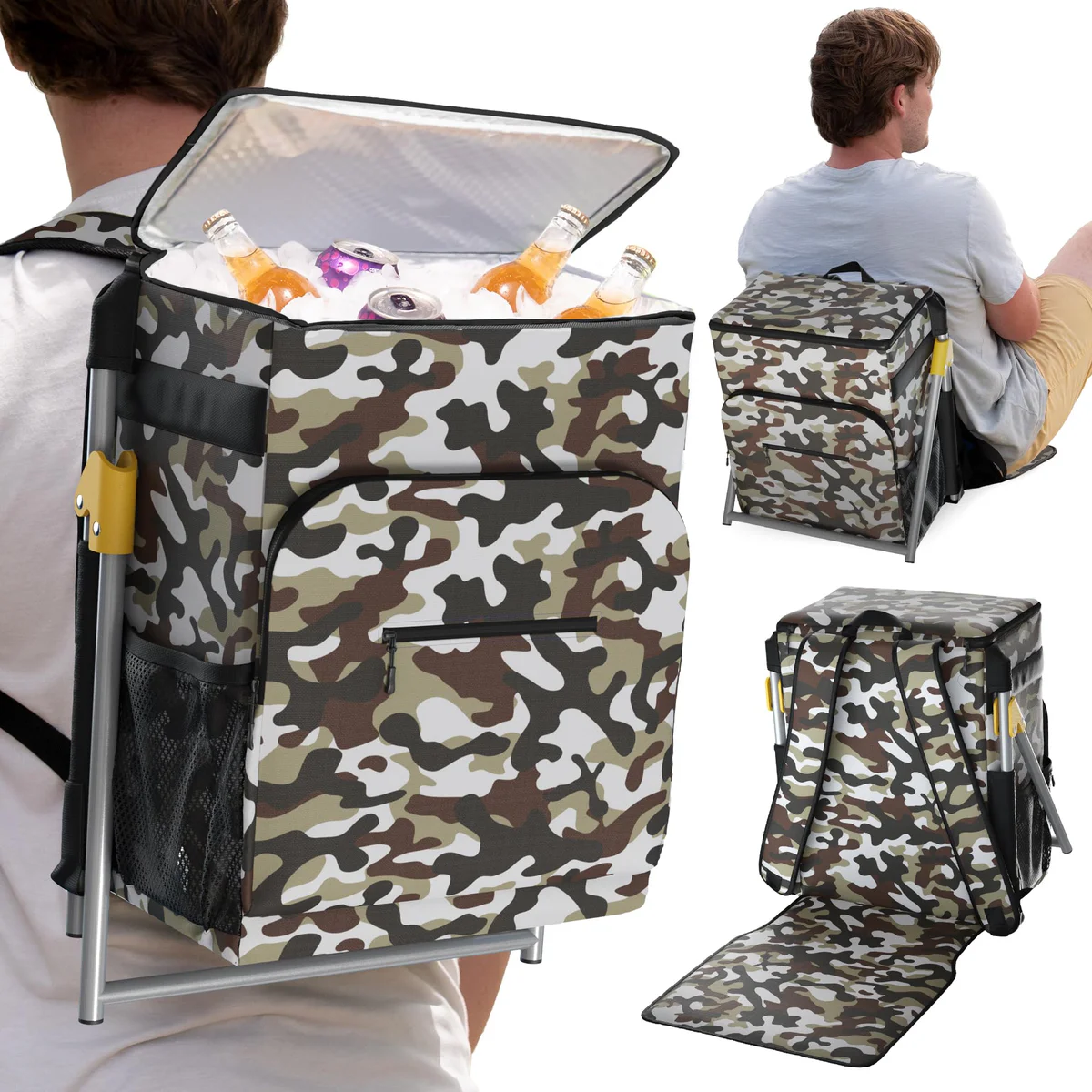 Everlasting Comfort Insulated Cooler Backpack with Seat