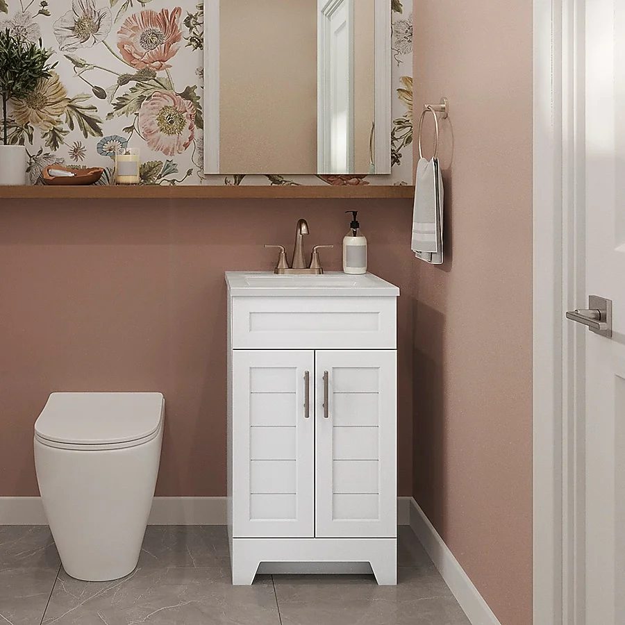 Style Selections Small Bathroom Vanity Combo Sink Base