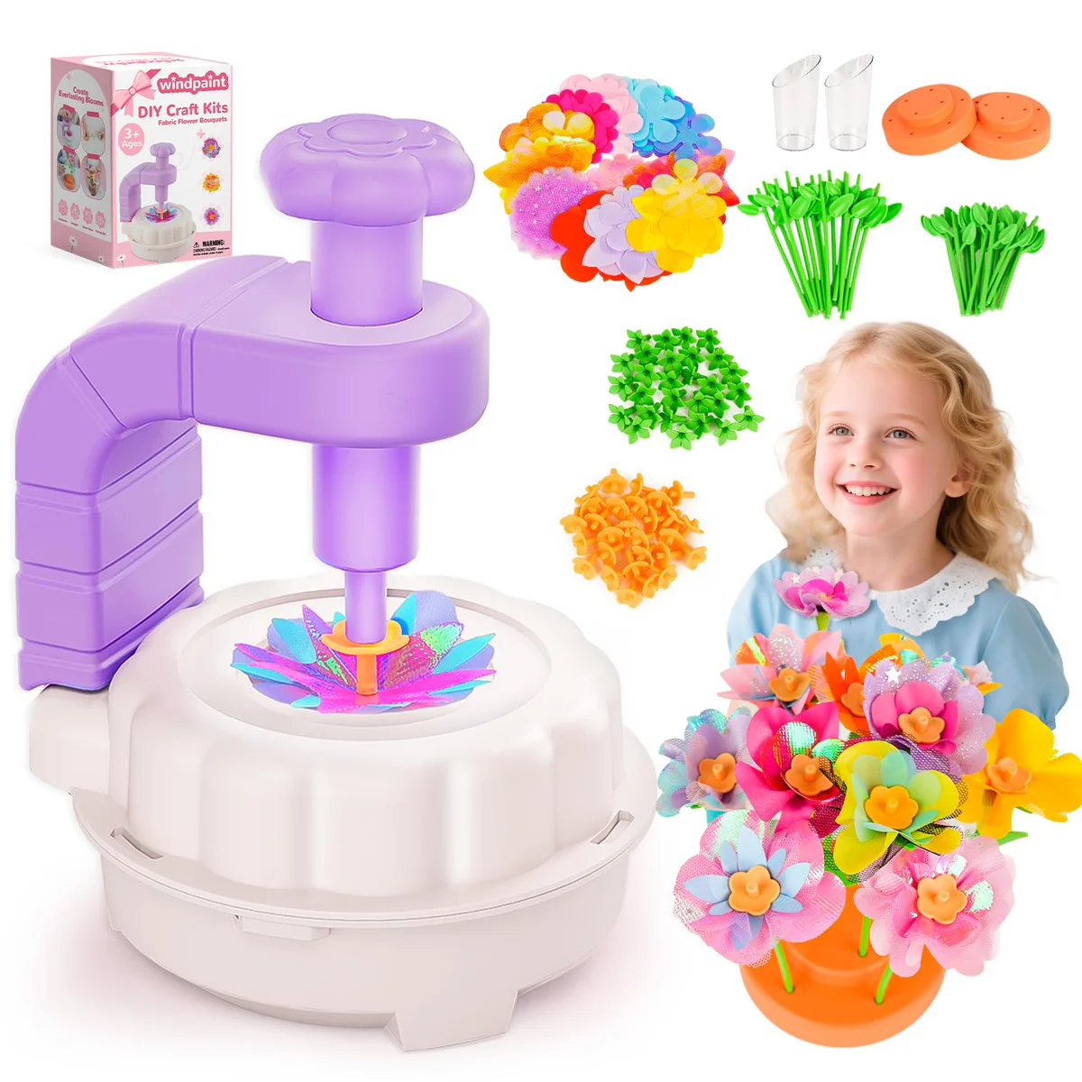 windpaint DIY Fabric Flower Bouquet Kit