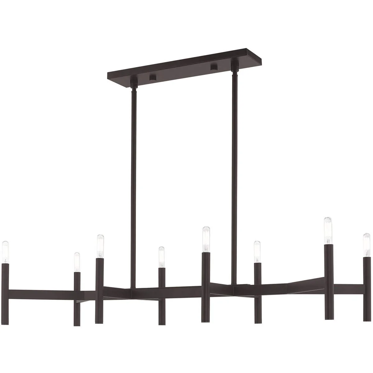 Livex Lighting Eight Light Linear Chandelier