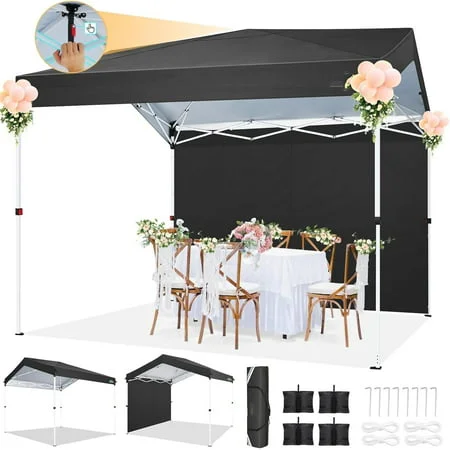 SANOPY Easy Pop Up Canopy Tent with Sidewall