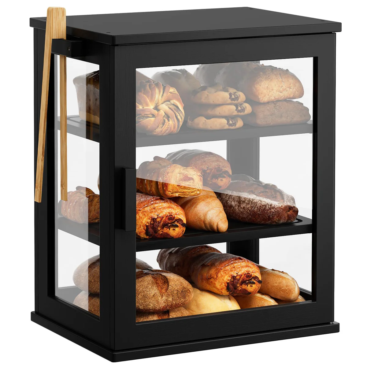 WOWLIVE 3-Layer Bread Box for Kitchen Counter