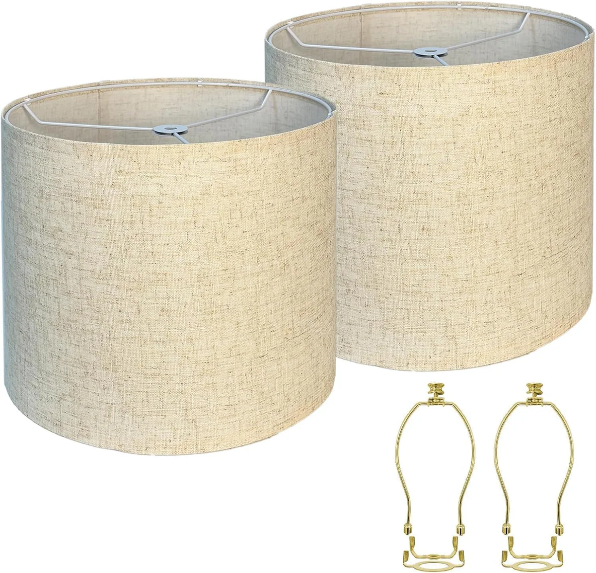 Glveaoui Drum Lampshades Linen Hand Crafted