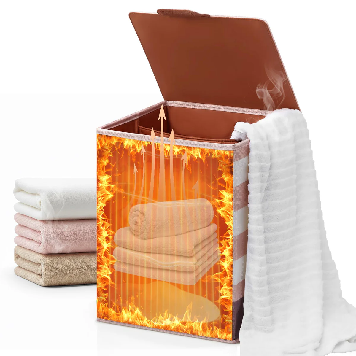 Wfiia Foldable Heated Towel Warmer Bucket