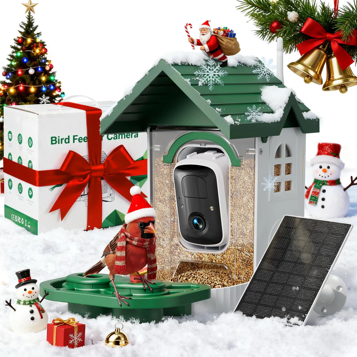 INKCKU Solar Bird Feeder Camera