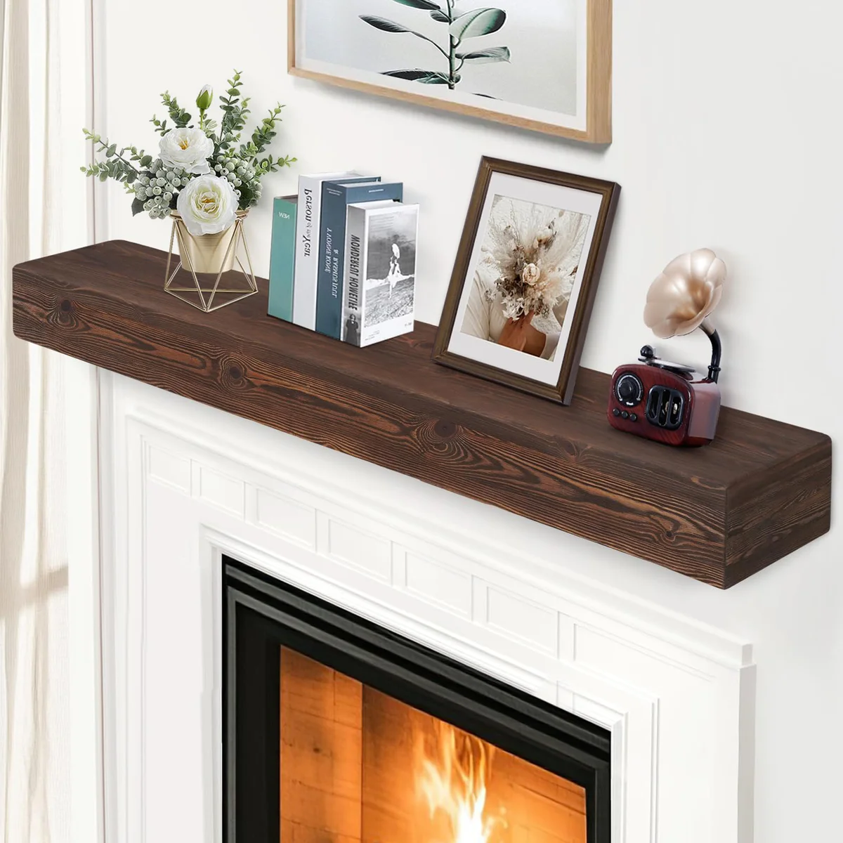 G GOOD GAIN Fireplace Mantel 