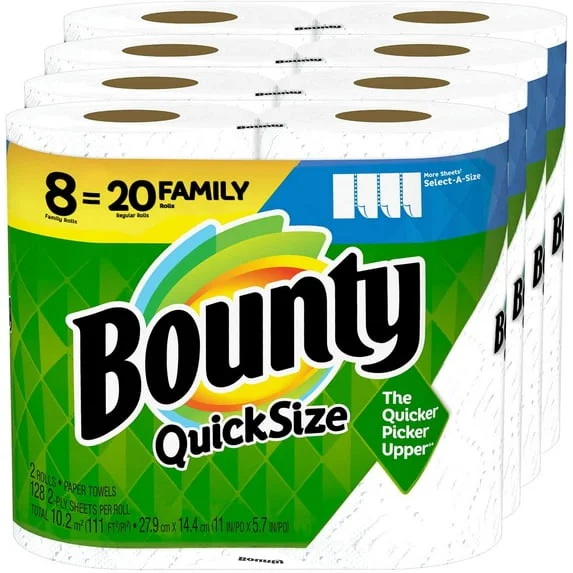 Bounty Quick Size Paper Towels, 8 Rolls