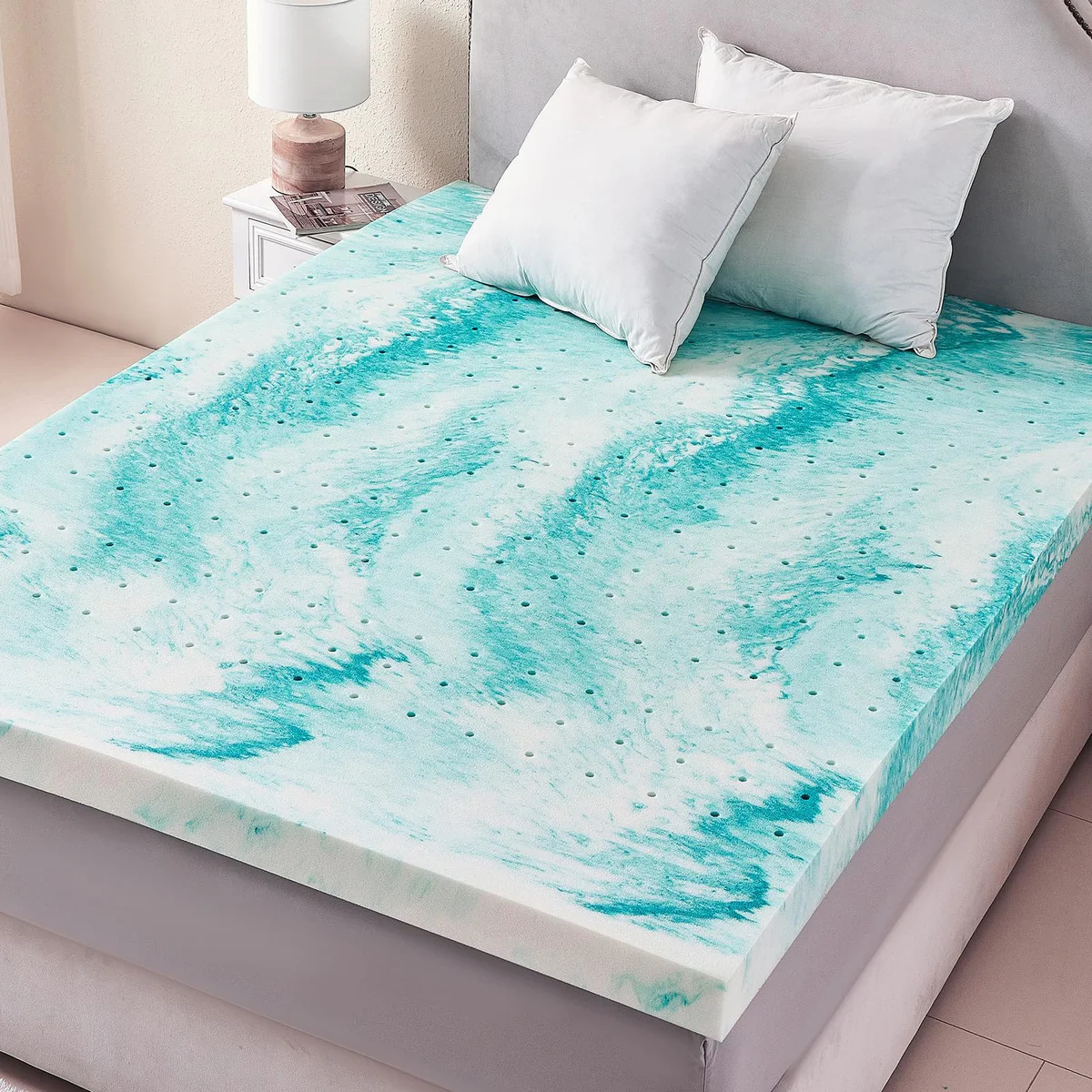 SIEMOUR Memory Foam Mattress Topper