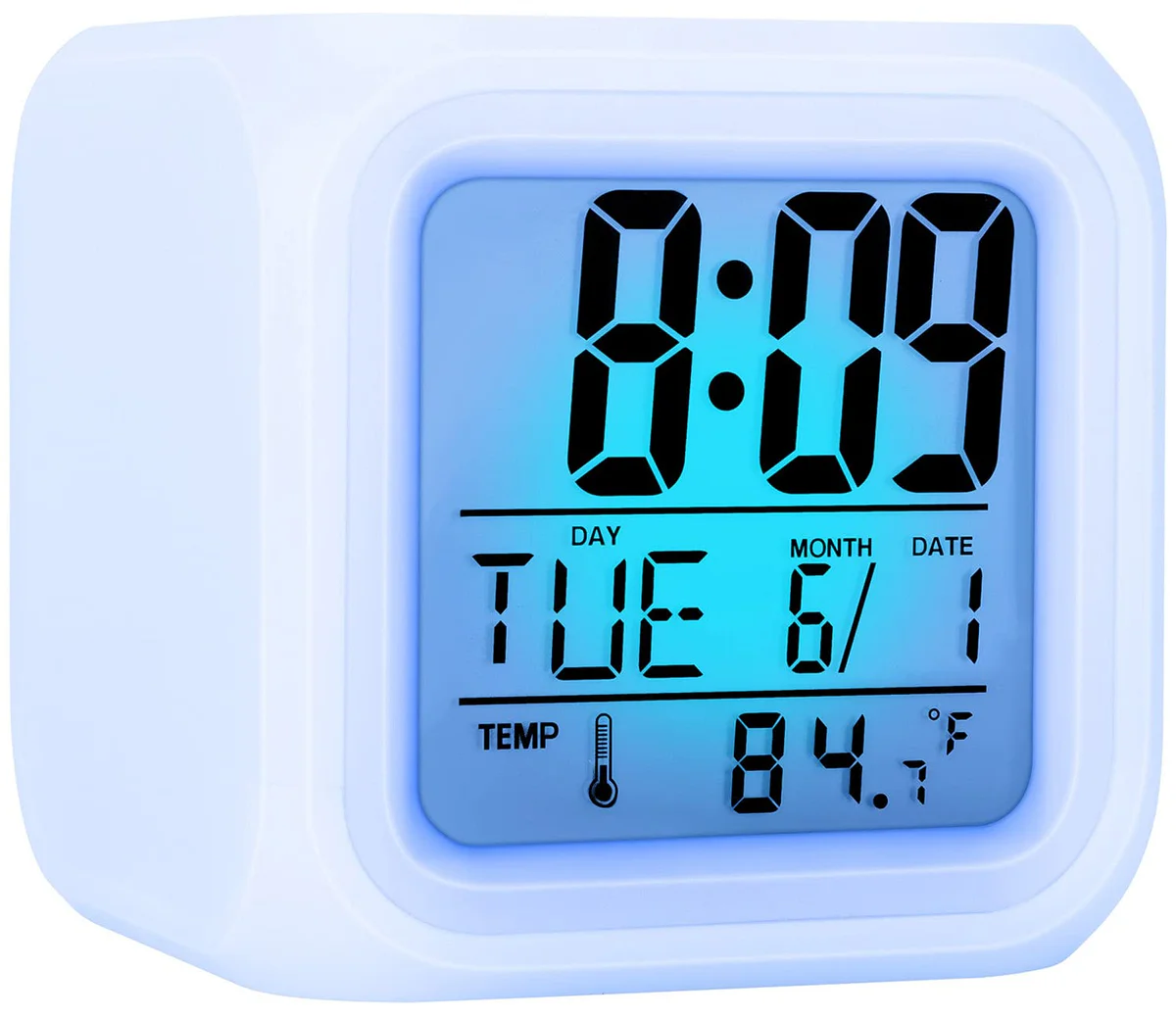 YouJabz Digital Alarm Clock with 7 Color Night Light