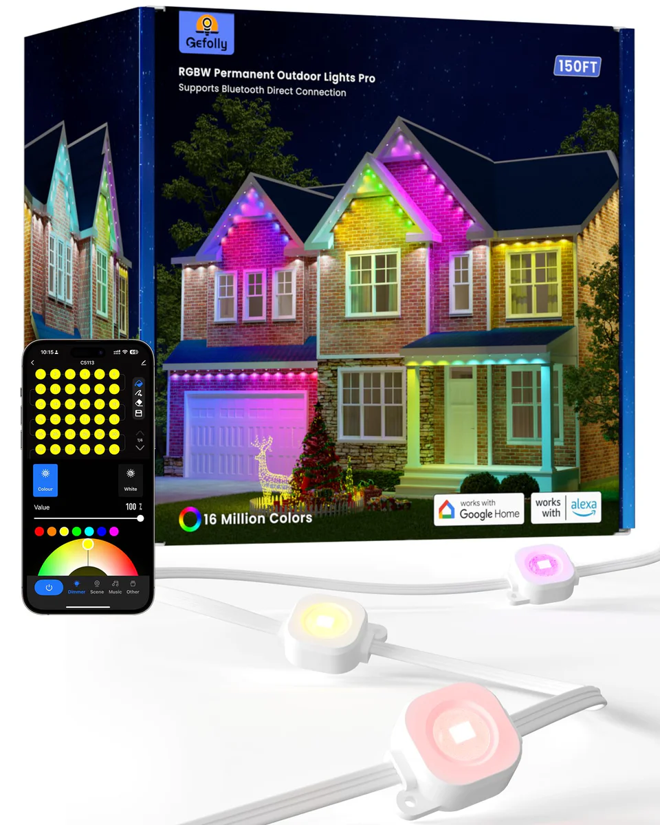 Gefolly RGBW LED Strip Lights Outdoor Decoration