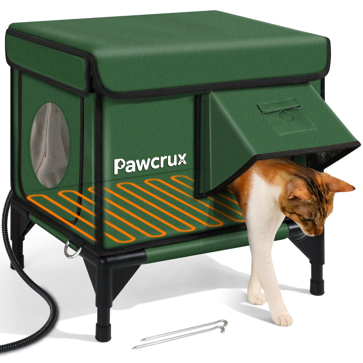 Pawcrux JLSAMEHeated Outdoor Cat House