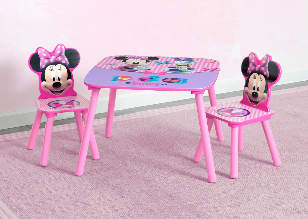 Minnie Mouse Kids' 3 Piece Table and Chair Set