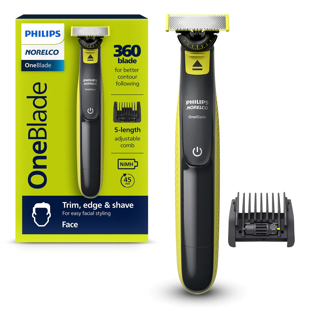 Philips Norelco OneBlade Hybrid Face Trimmer