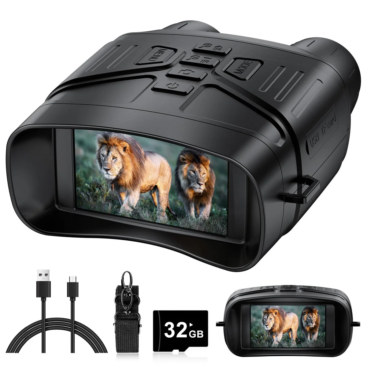 HEXEUM Digital Night Vision Binoculars with Recording