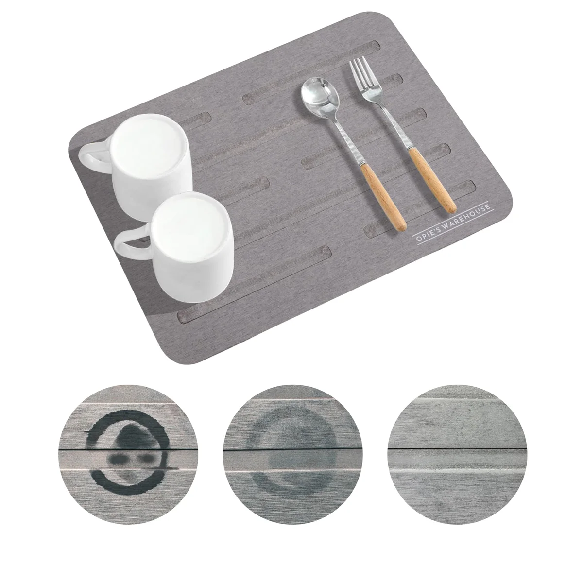 Opie's Warehouse Kitchen Dish Drying Mat