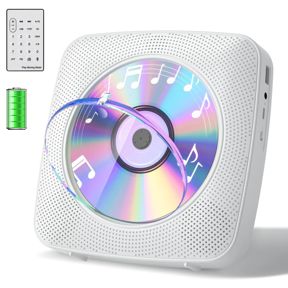 Gueray Portable CD Player Bluetooth Wall Mount