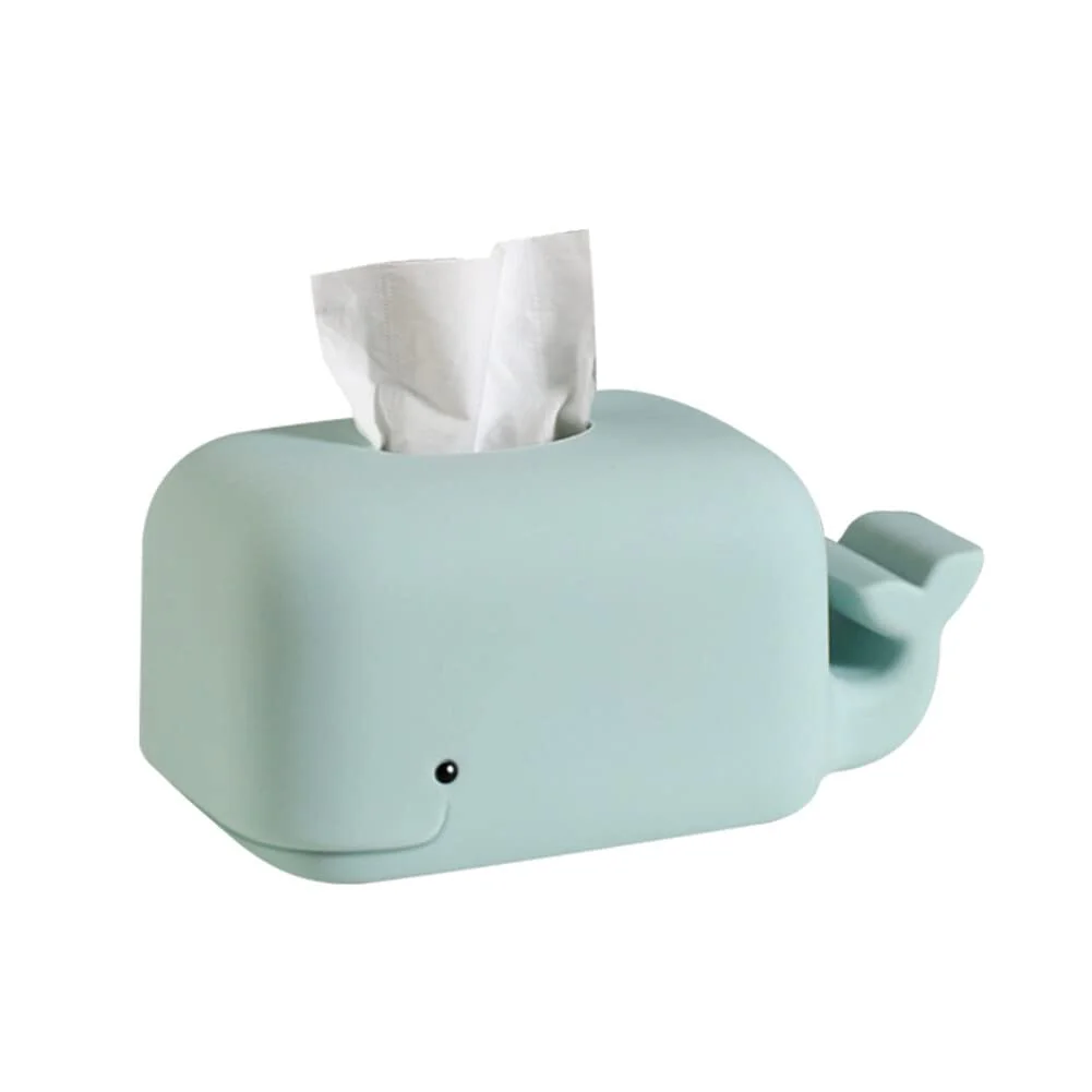 EUBUY Whale Tissue Box Cover Phone Holder