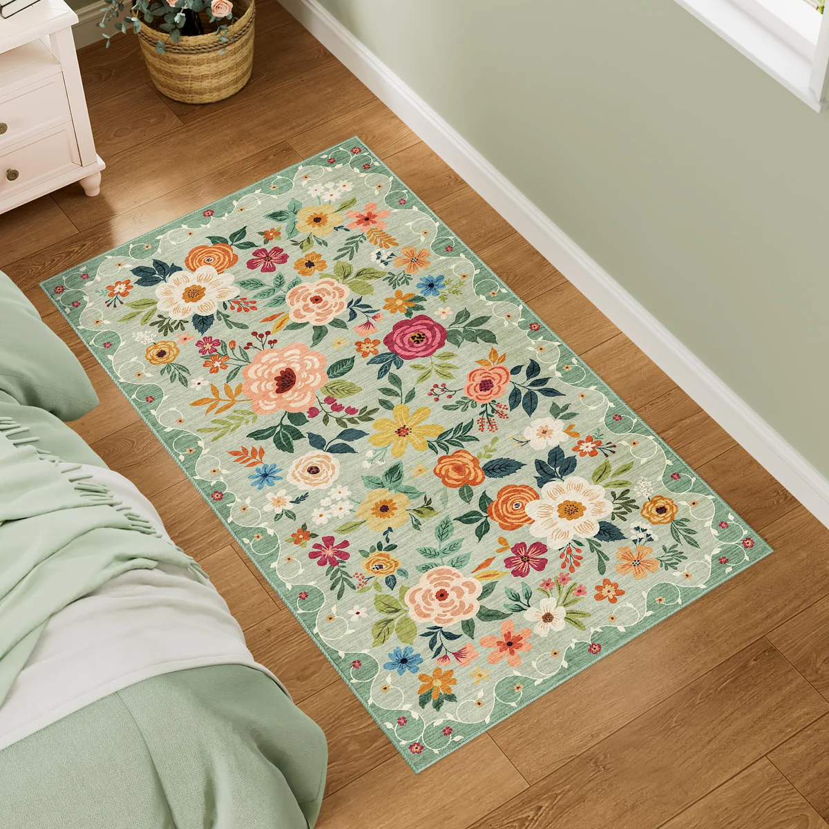 DUKINO Floral Kitchen Runner Rug