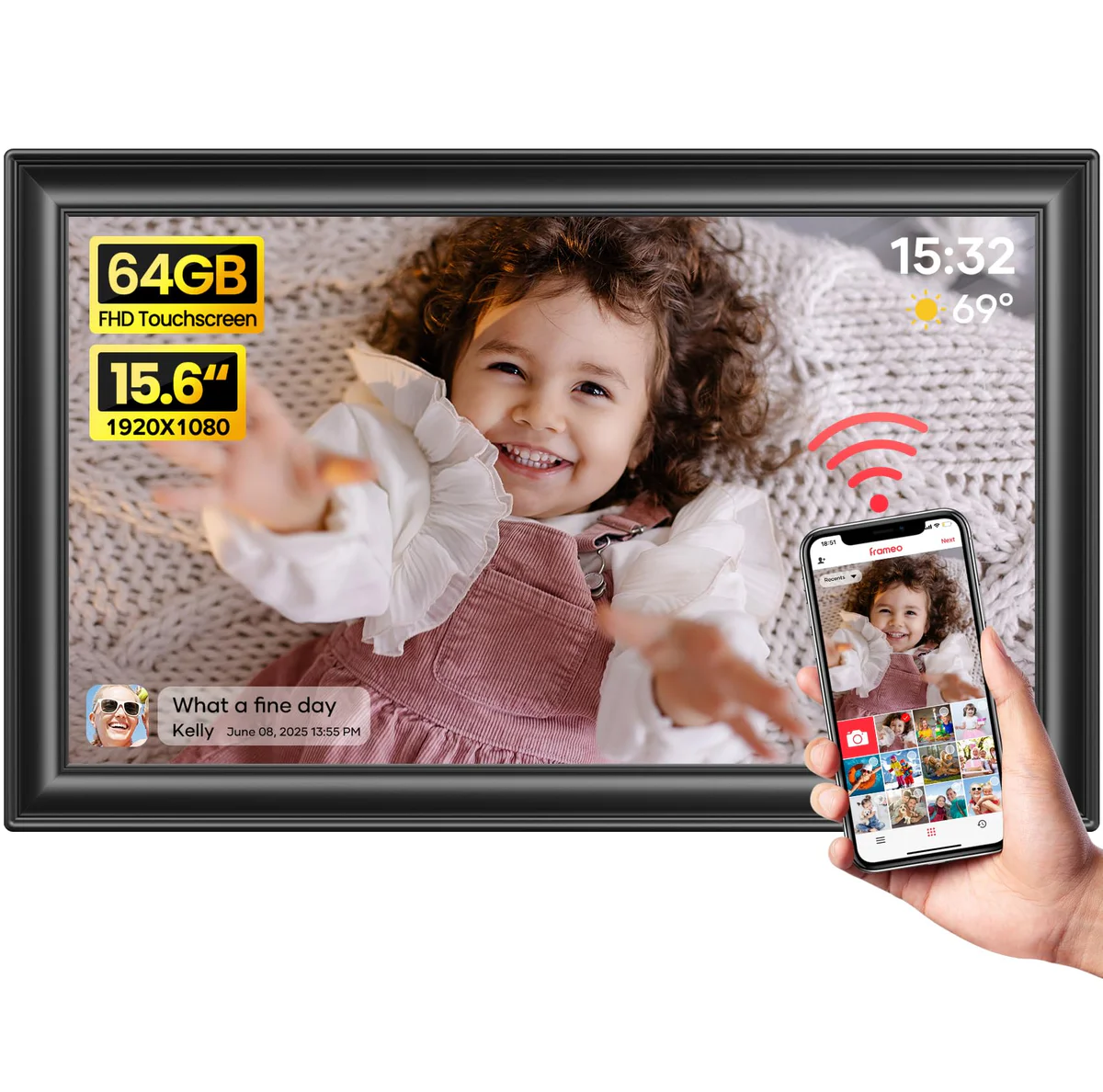 BIGASUO Digital Photo Frame