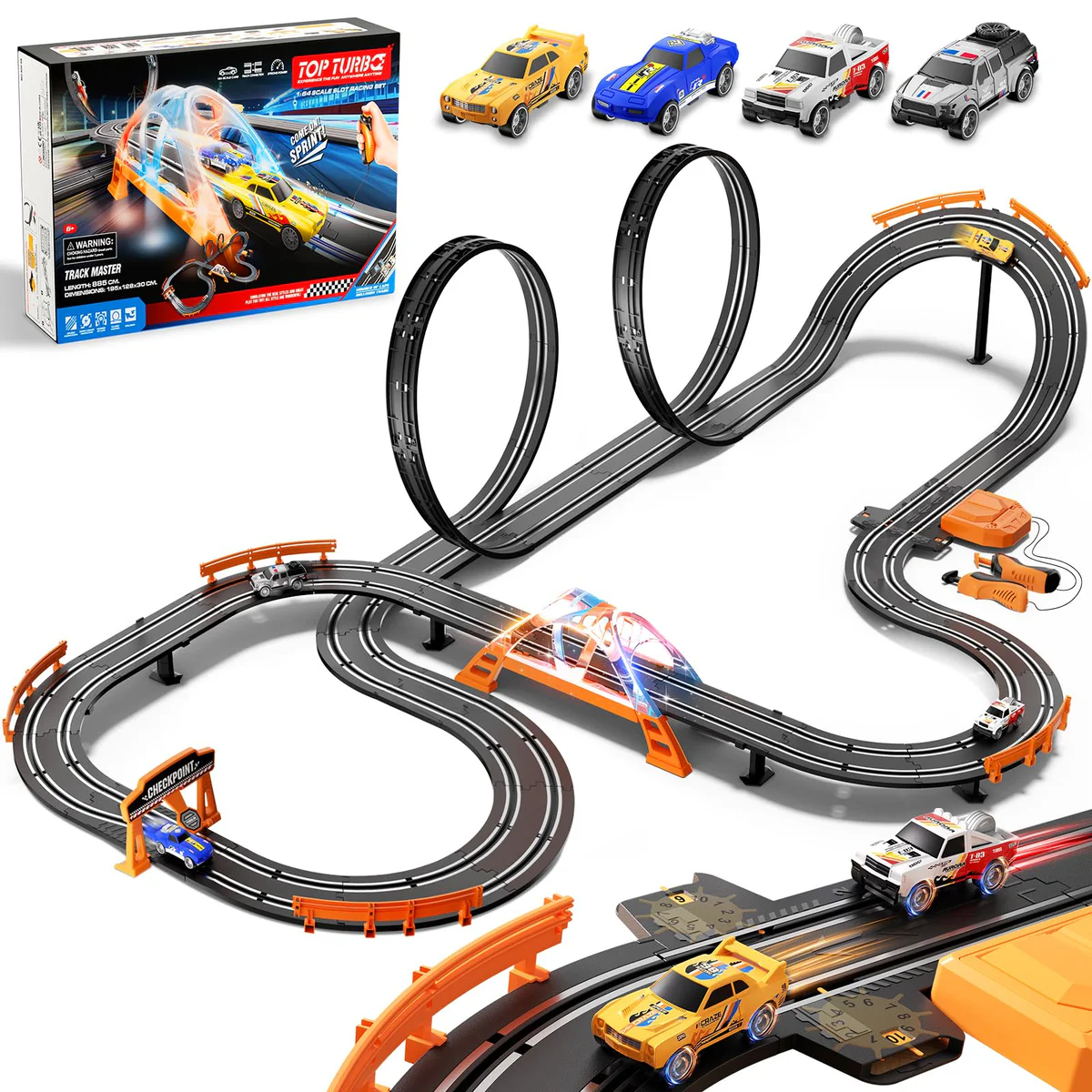 SUFICY Electric Slot Car Racing Track Set