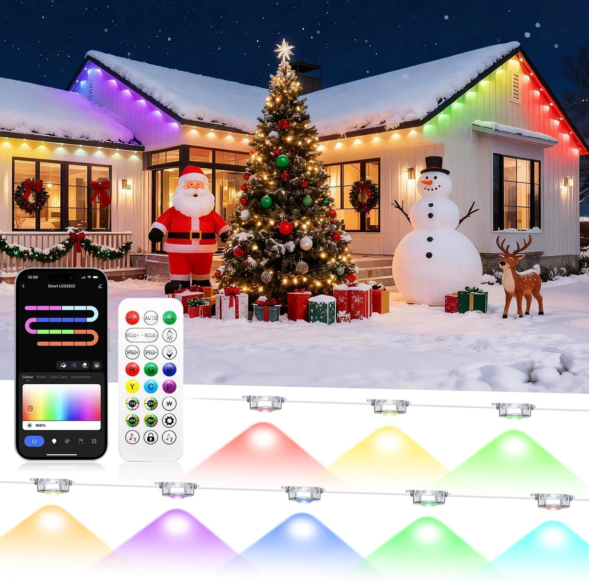 lemonlovely Permanent Outdoor Smart Eaves Lights