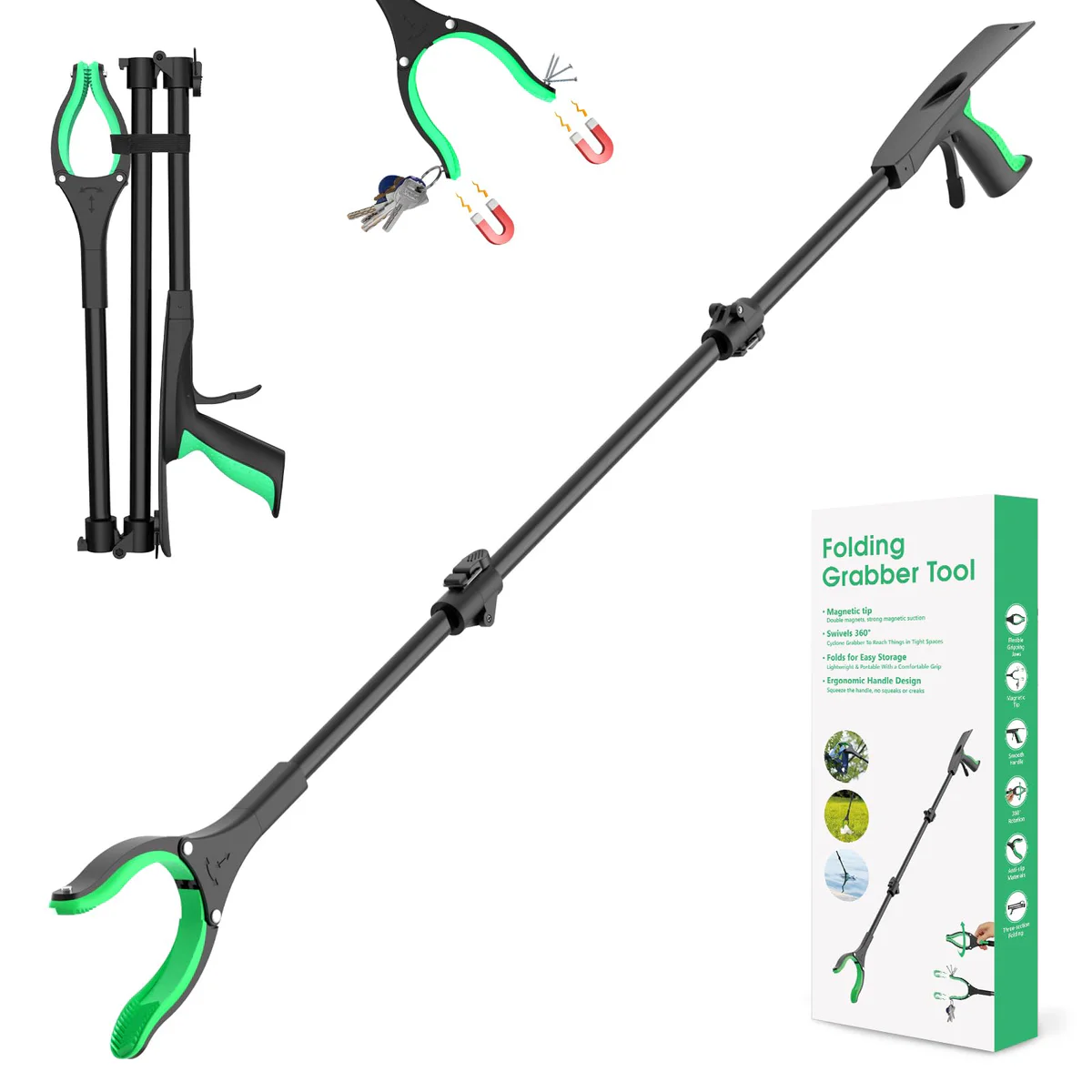 VerdiNex Foldable Grabber Reacher Tool