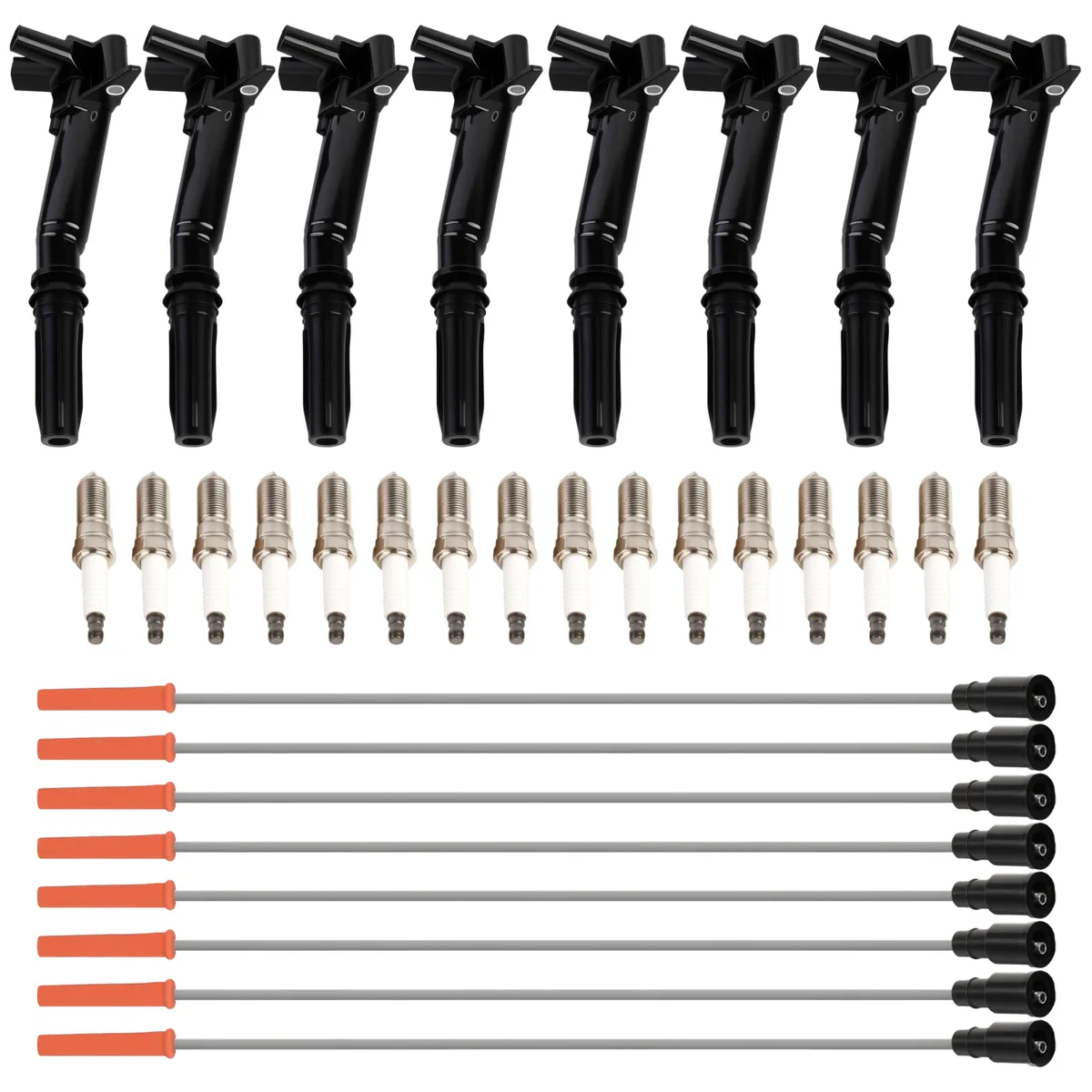 Fuaienx DG526 DG525 Ignition Coil & Spark Plug Wire Set 