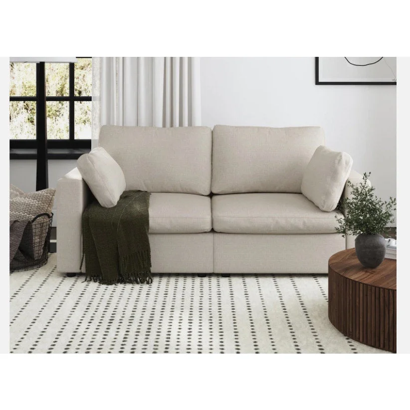 Mainstays 74" Modular 2-Seater Upholstered Sofa Chatham Cloud
