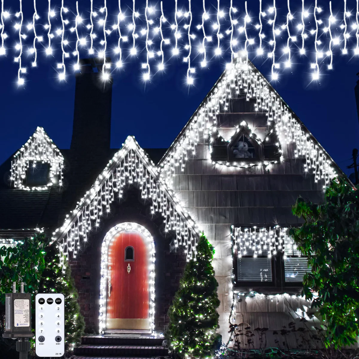 Aurelema 1280 LED Christmas Icicle Lights