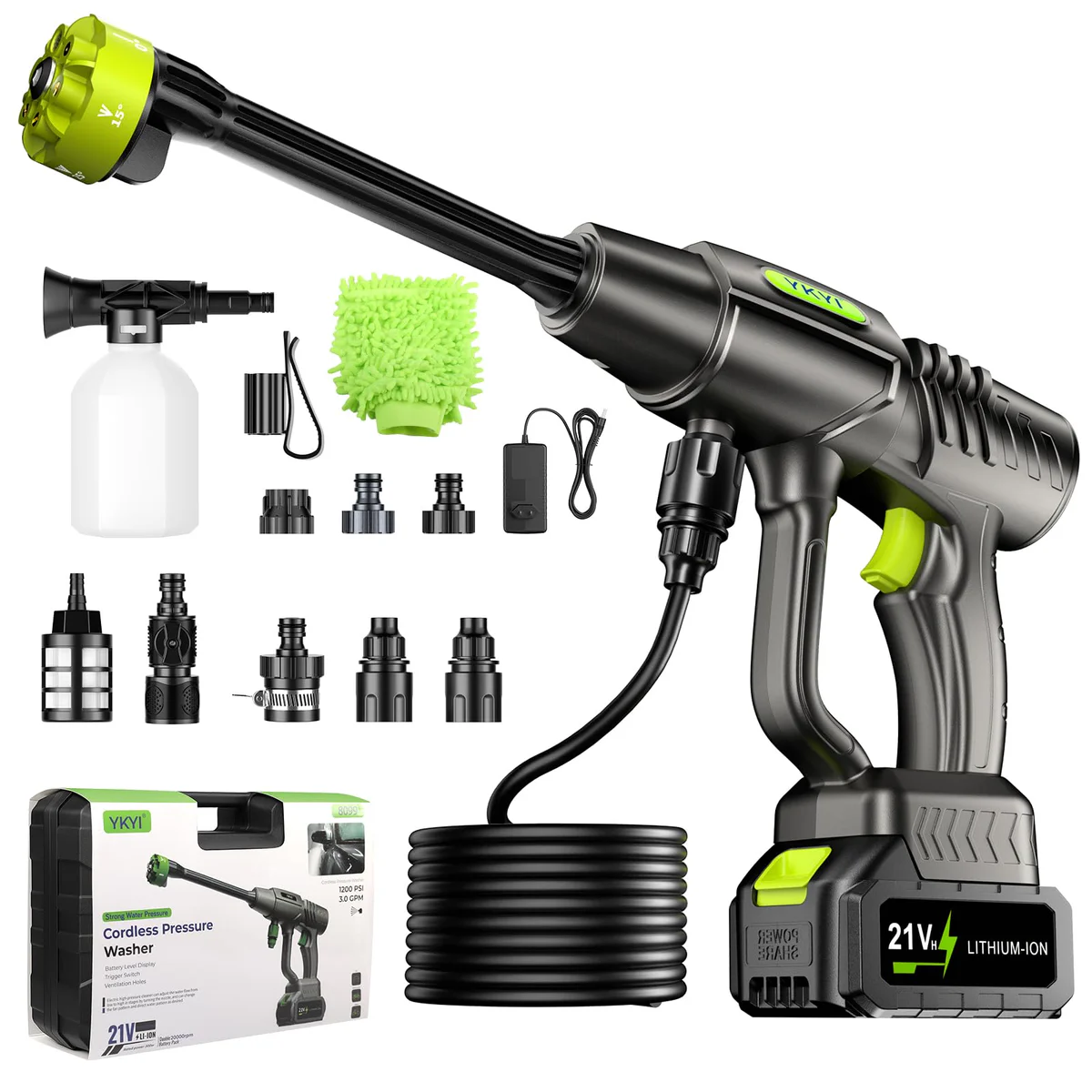 YKYI 40V Cordless Portable Power Washer Cleaner