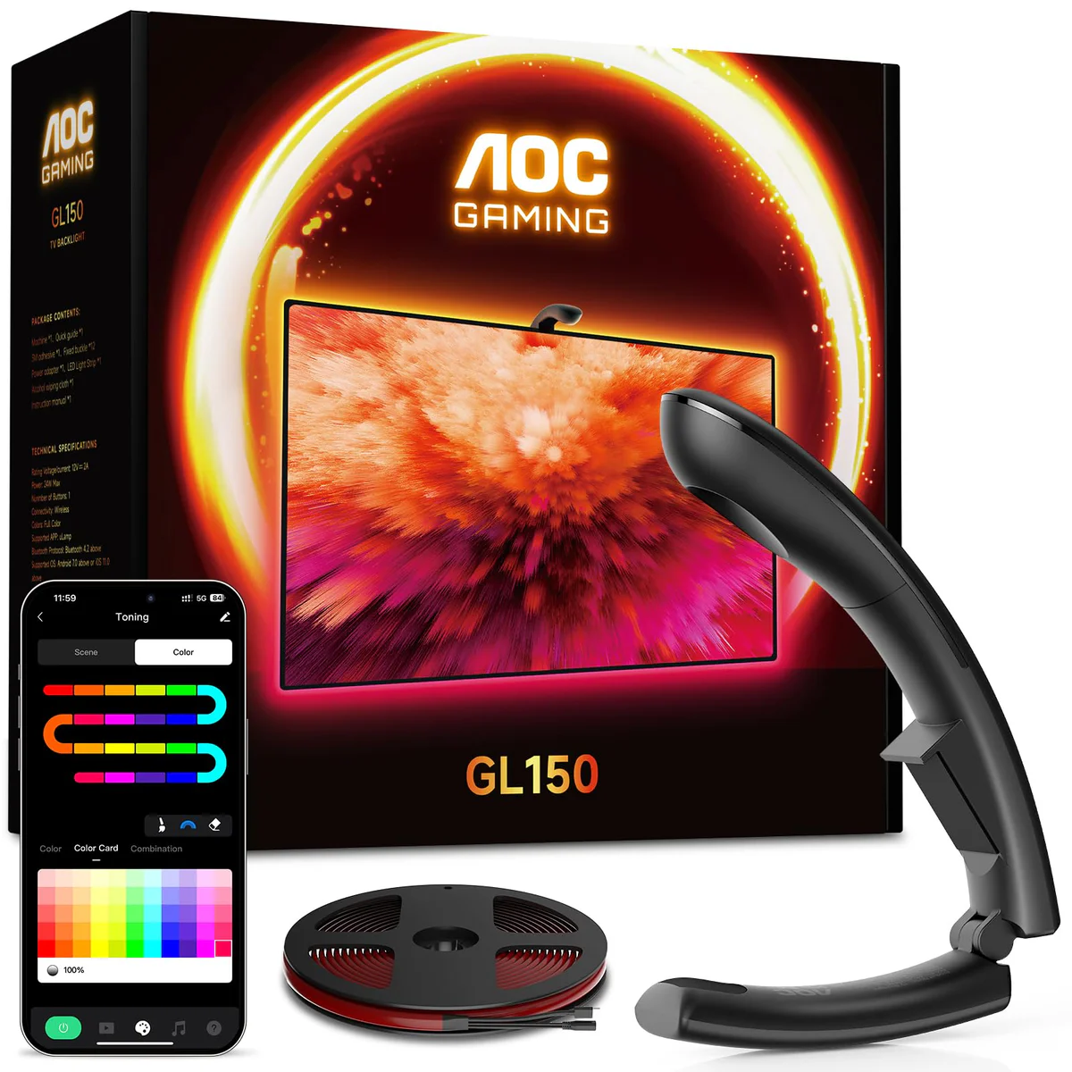 AOC TV Backlight Kit USB Bias Lighting