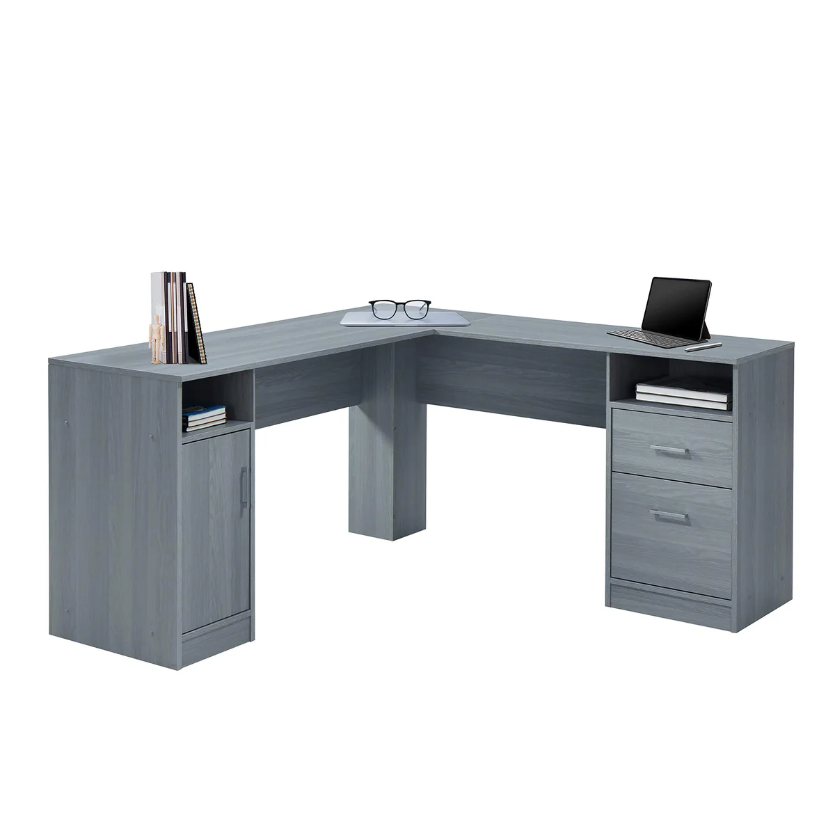 Techni Mobili Functional Storage L-Shaped Computer Desk