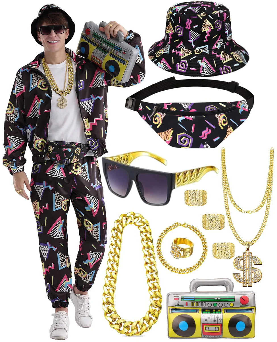 VillbeCoser 80s 90s Costume Set