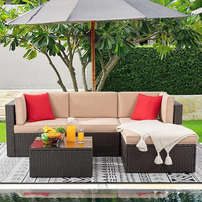 Shintenchi  Wicker Patio Conversation Set