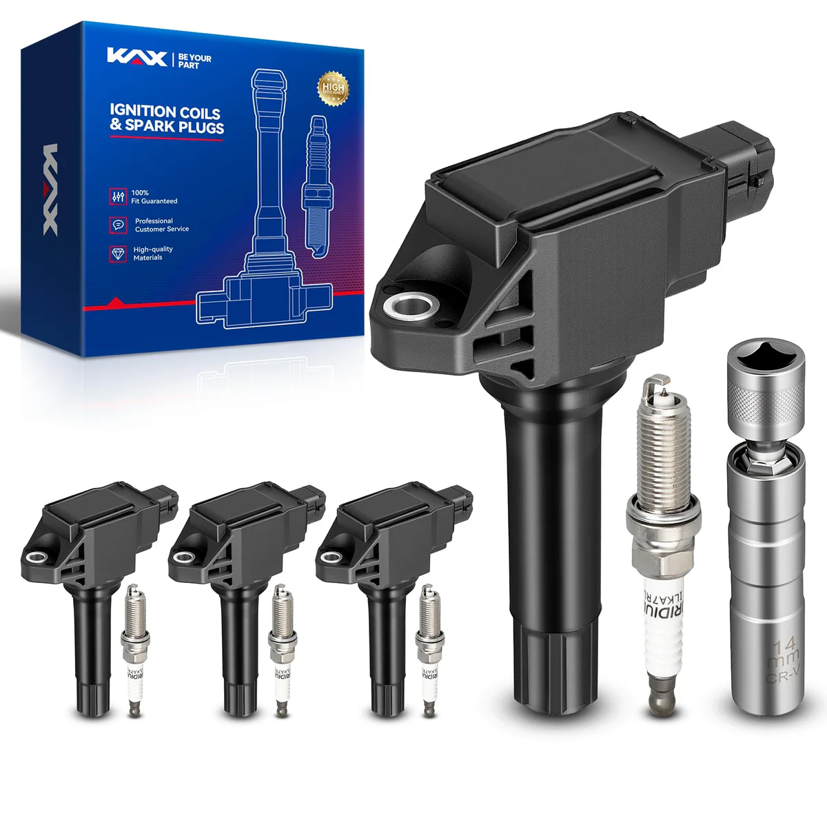 KAX Ignition Coil & Spark Plug Set