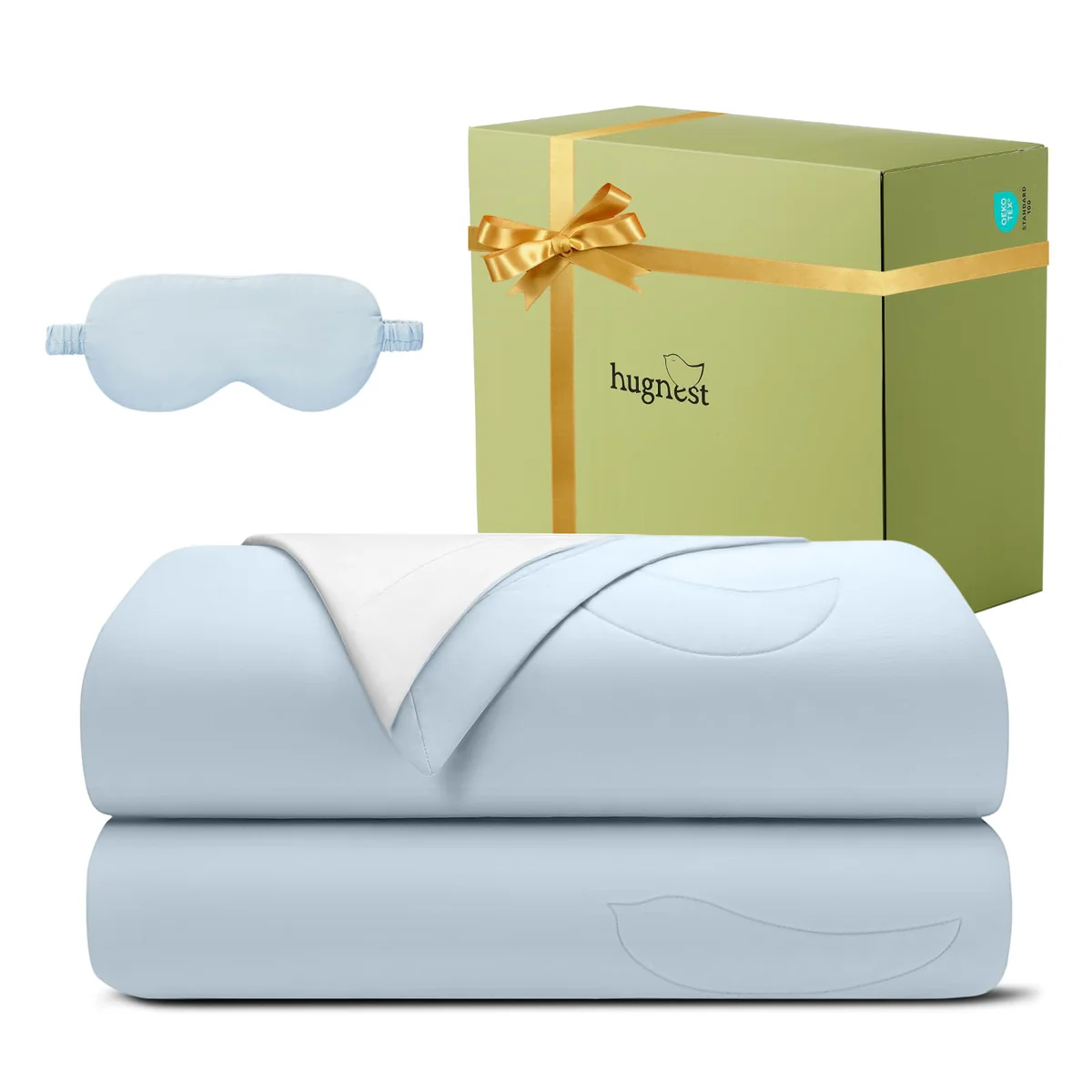 HugNest King Size Comforter, Hydrangea Blue